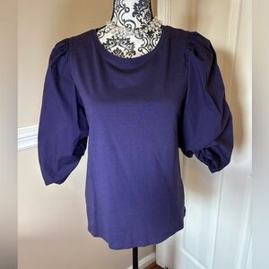 Chico’s Women's Puff Sleeve Top - Purple, size 1X